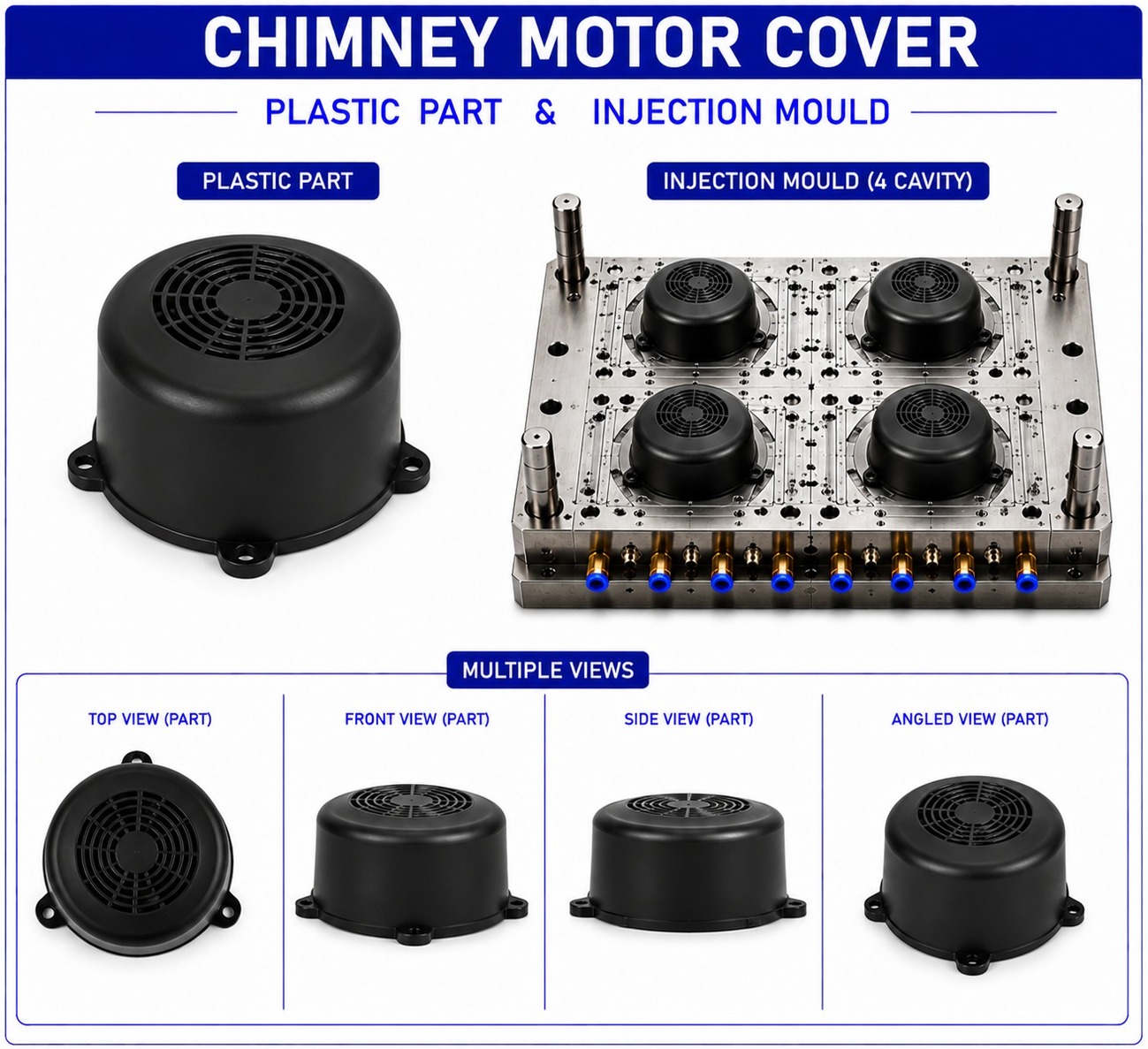 Chimney Plastic Motor Cover Mould and Moulding Service
